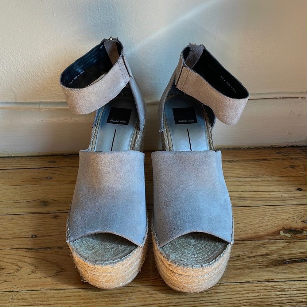 Grey suede Dolce Vita Platform Wedge